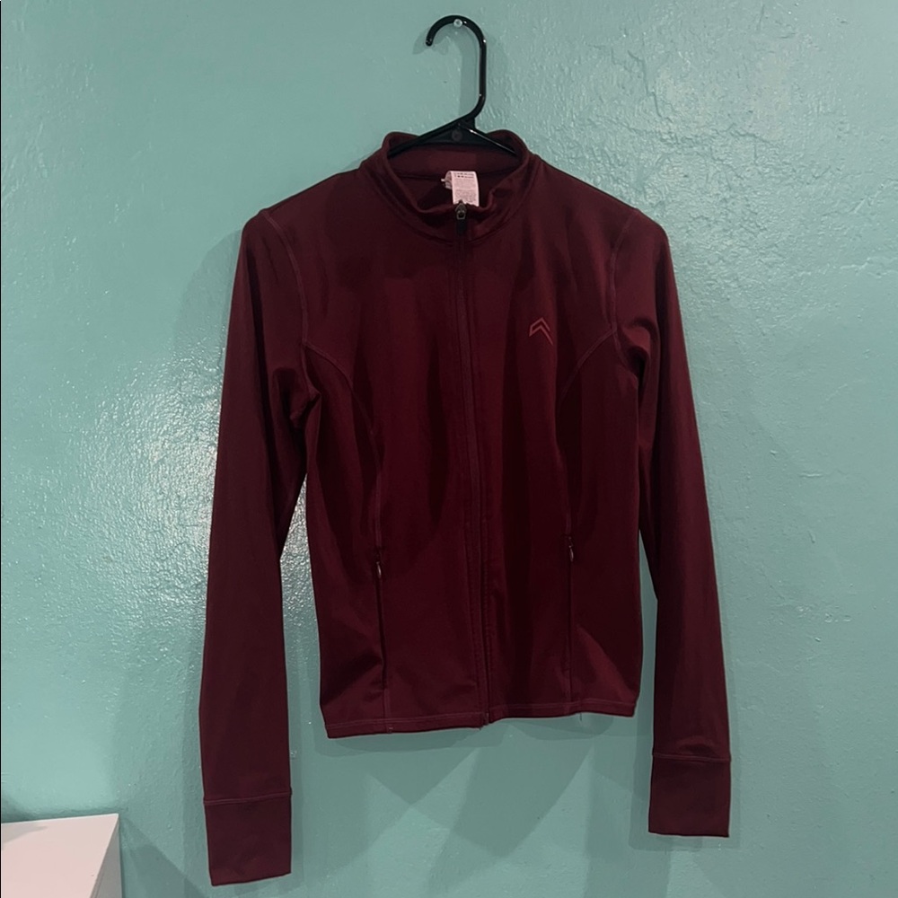 Oner Active Maroon/Burgundy Full-Zip Athletic Jacket